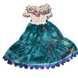 Disney Encanto Teal and White Kids Costume Dress
